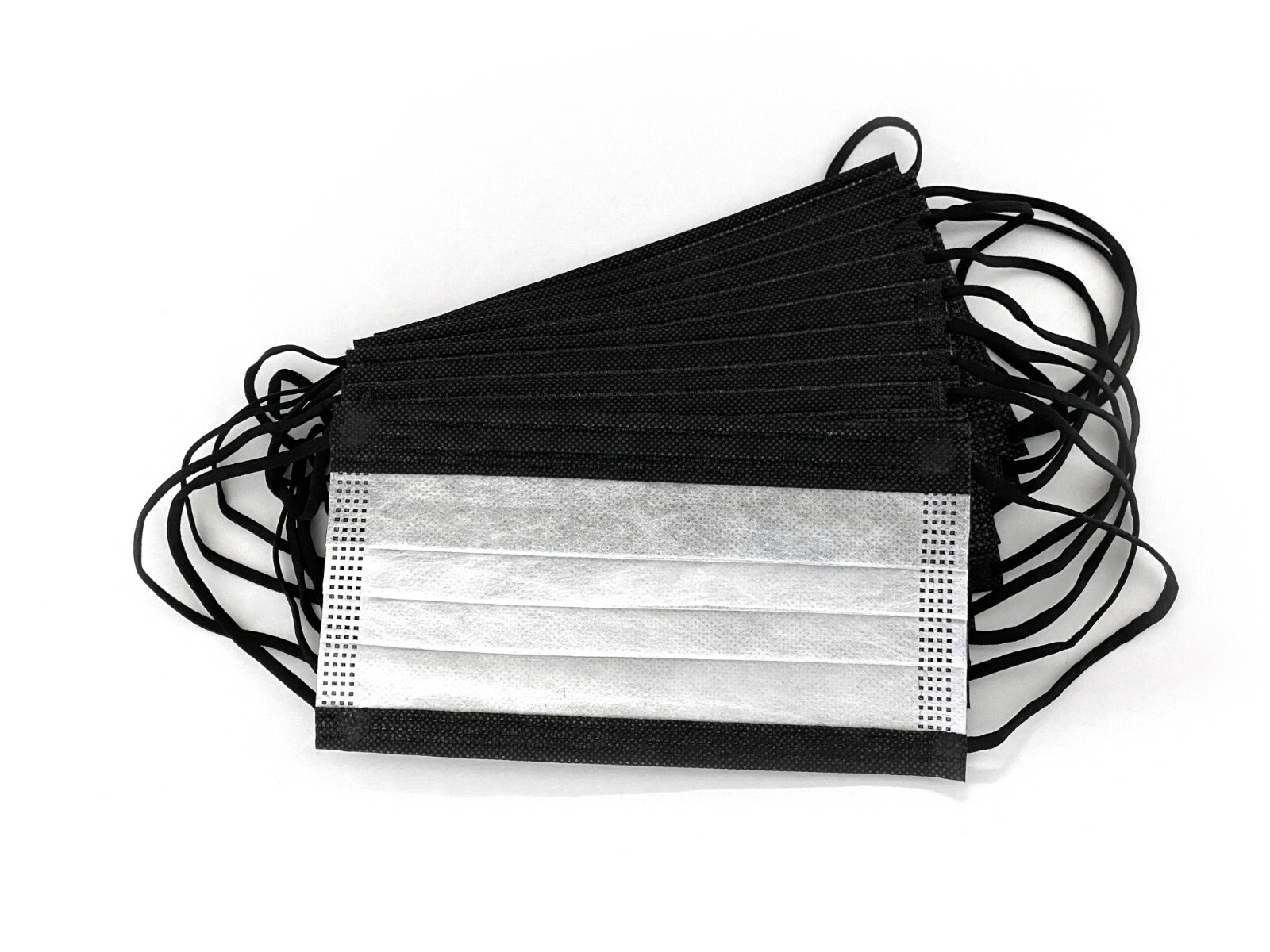 [10-50 PCs/pack] Black Disposable Face Mask Mouth 3-Ply Non Medical Surgical