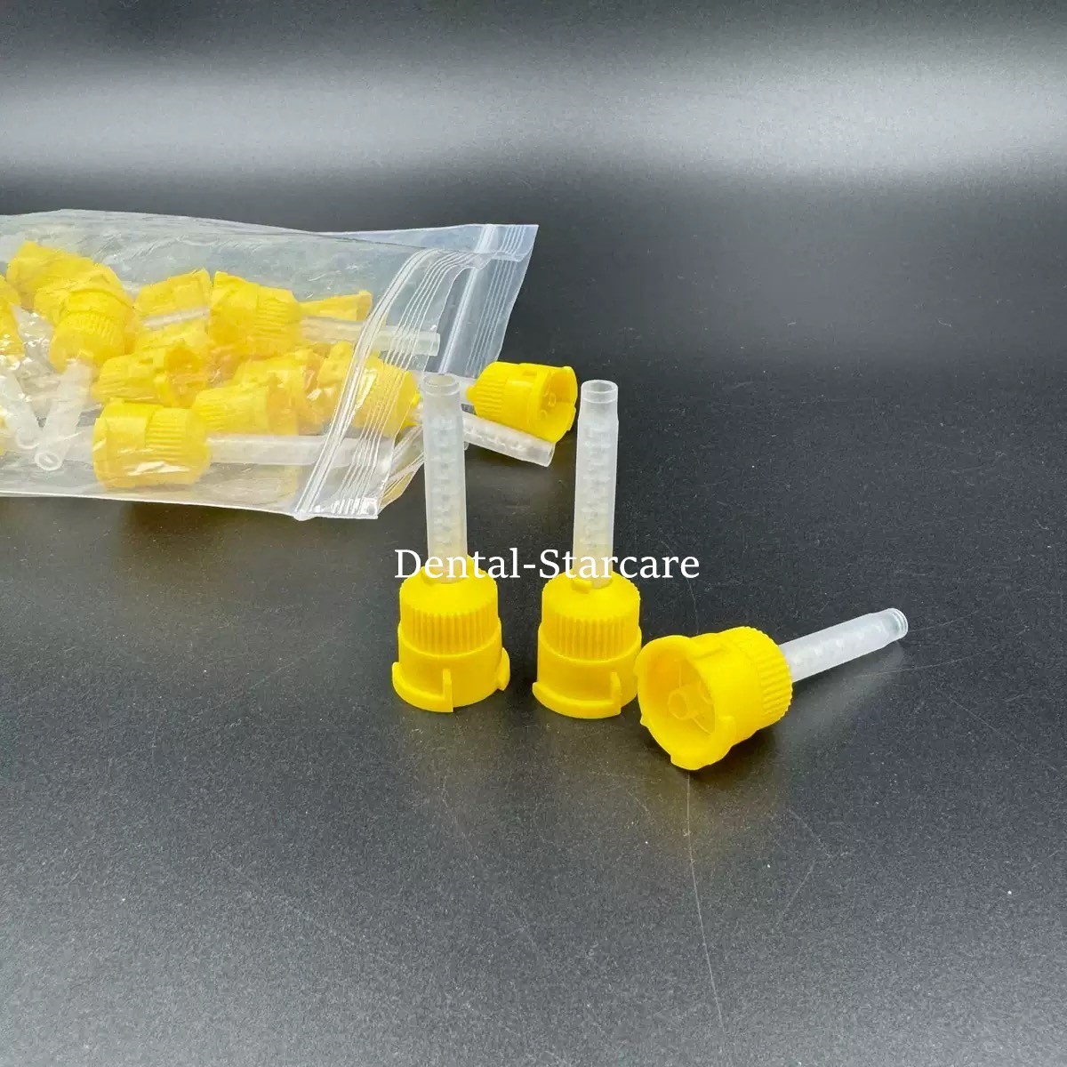 Dental Mixing Tips Impression HP Tips Yellow Short 5.0mm (1:1) 100Pcs/2 Bags USA