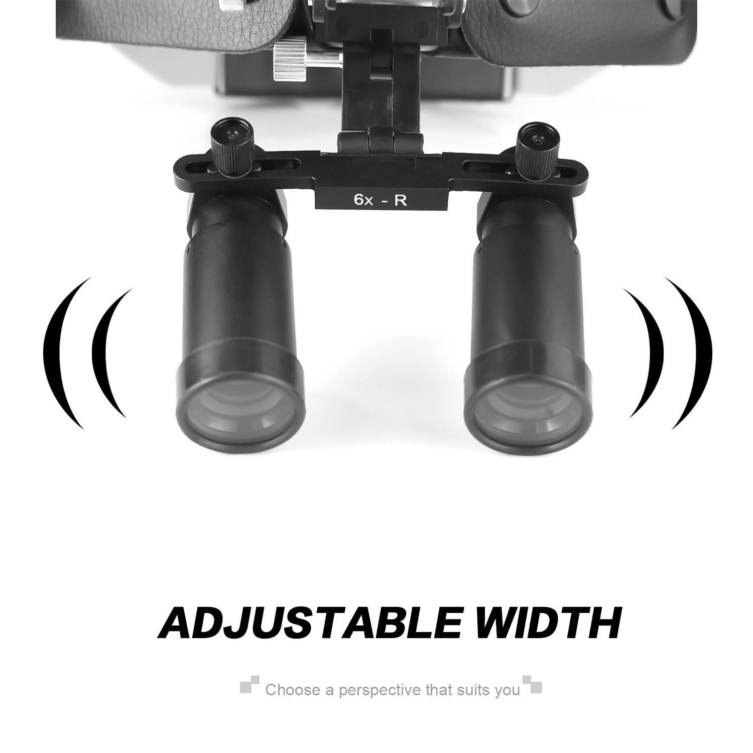 Dental Loupes Headlight 6X Magnifier Binoculars 5W LED High Spot Headlight US