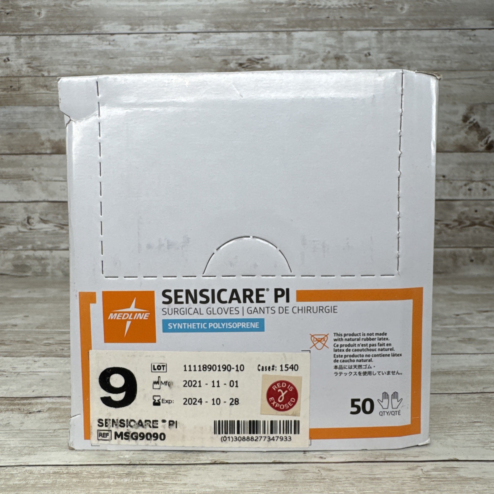 Sensicare Surgical Gloves Synthetic Sterile *50 Pair Box* Size: 9 *See Date*1024