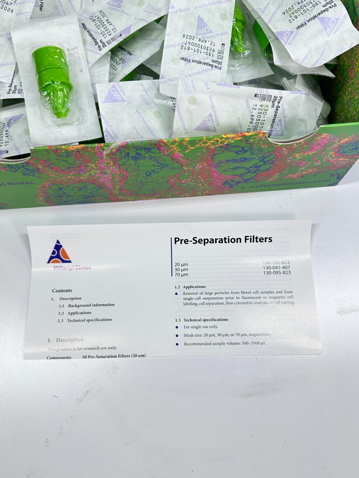 (54 Pcs) MILTENYI BIOTEC MACS 20um Pre-Separation Filters 130-101-812