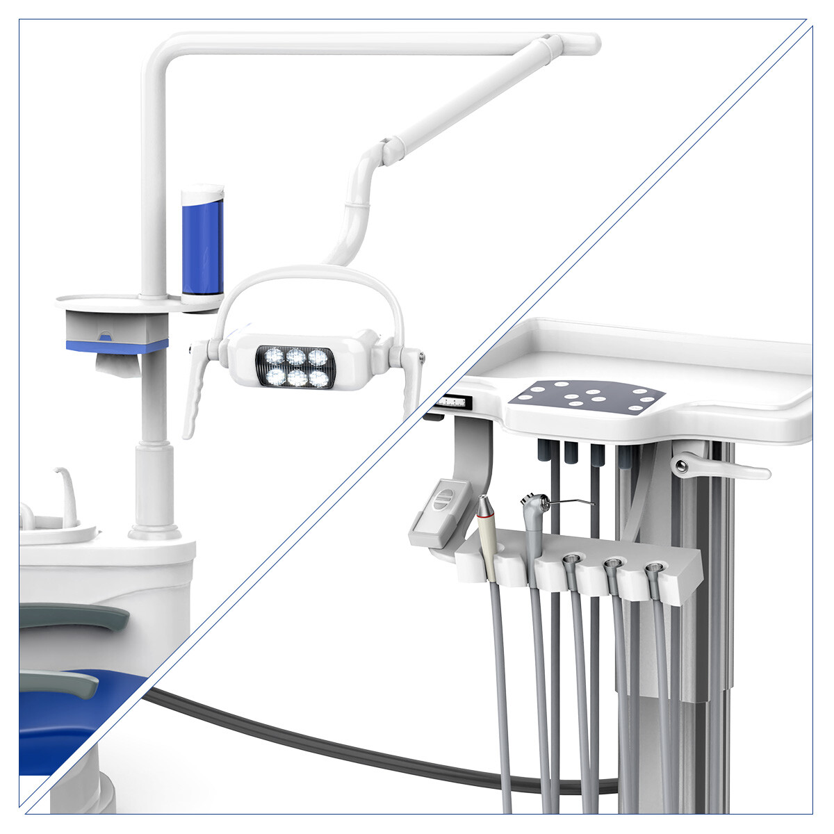 Dental Unit Chair Computer Controlled Motor Hard Leather Unidad de Silla Dental