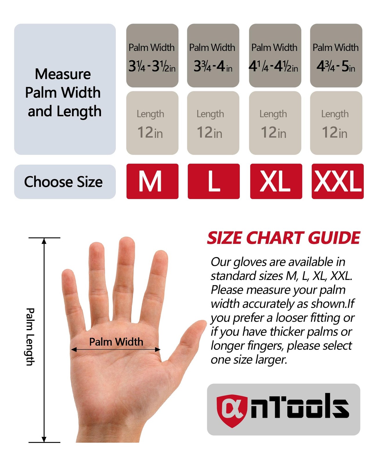 AnTools 2 Pairs Neoprene and Rubber Blend Heavy-Duty Chemical Gloves Protective