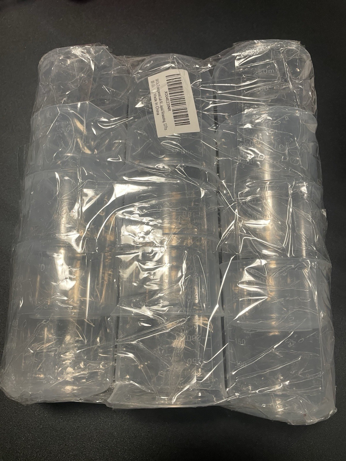 10 oz Transparent Lab Measuring Cup 300ml Plastic Beaker Cups for Sc12 PCS New