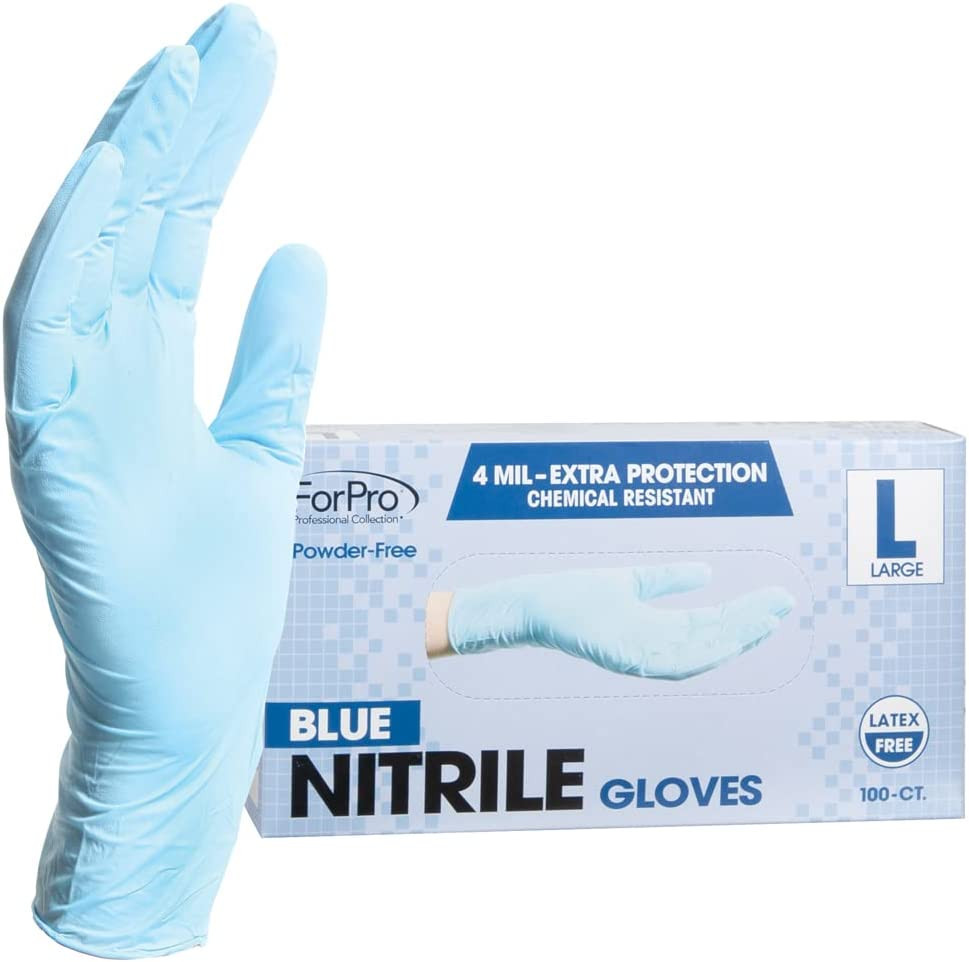 Disposable Nitrile Gloves, Chemical Resistant, Powder-Free, Latex-Free, Non-S…