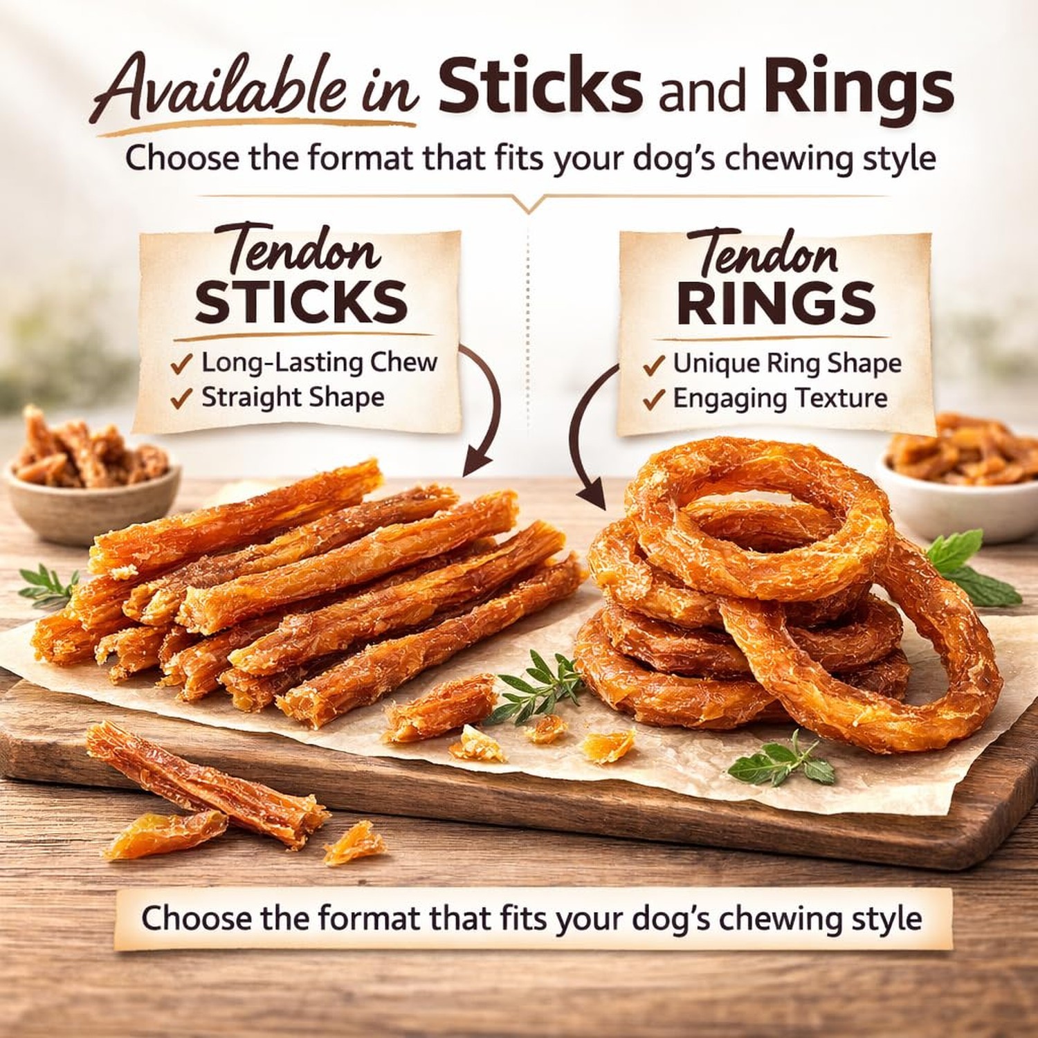 Hubert Pet Turkey Tendon Sticks: Low Ingredient, Long-Lasting Natural Chews f…