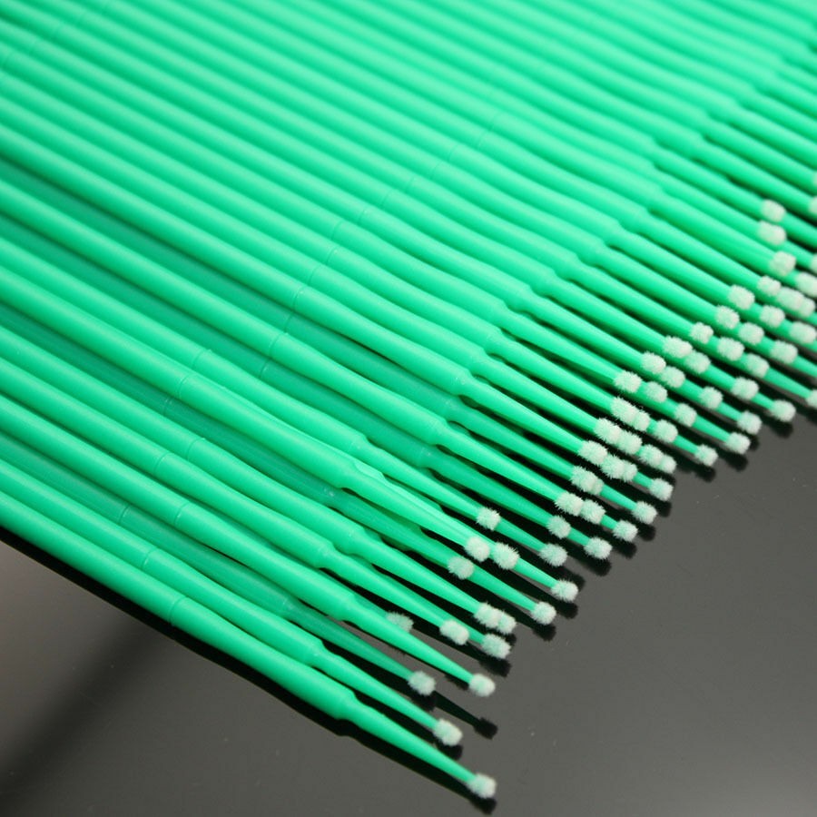 100Pcs Dental Micro Brush Disposable Material Tooth Applicator Medium Fine Green