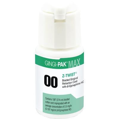 Gingi-Pak MAX Z-Twist Weave – #00 Very Thin with Epinephrine, 100% Cotton, 108′