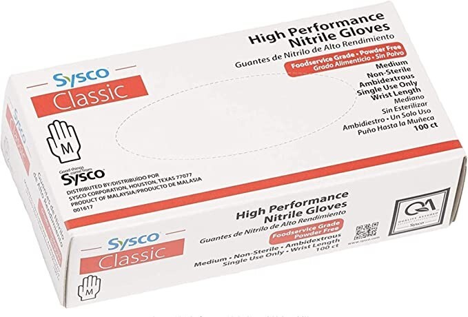 Sysco Performance Nitrile Gloves – 100 Count