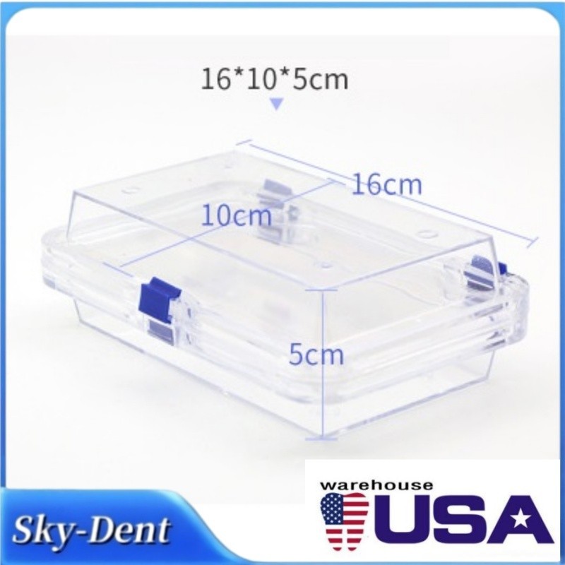 2pcs Dental Denture Tooth Display Storage Box Film Membrane Jewelry Case 16*10*5
