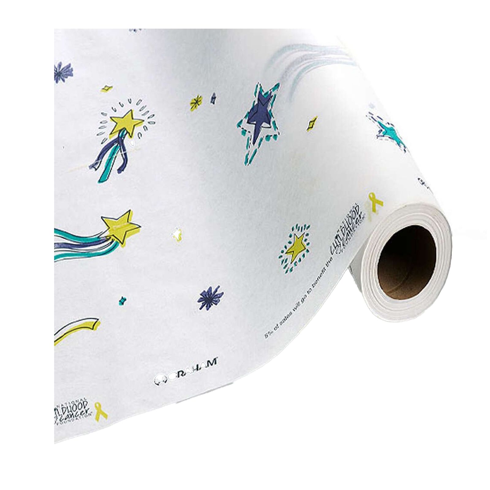 Stars of Hope Table Paper Stars Crepe 21» W x 125′ L Pediatric 12 Rolls