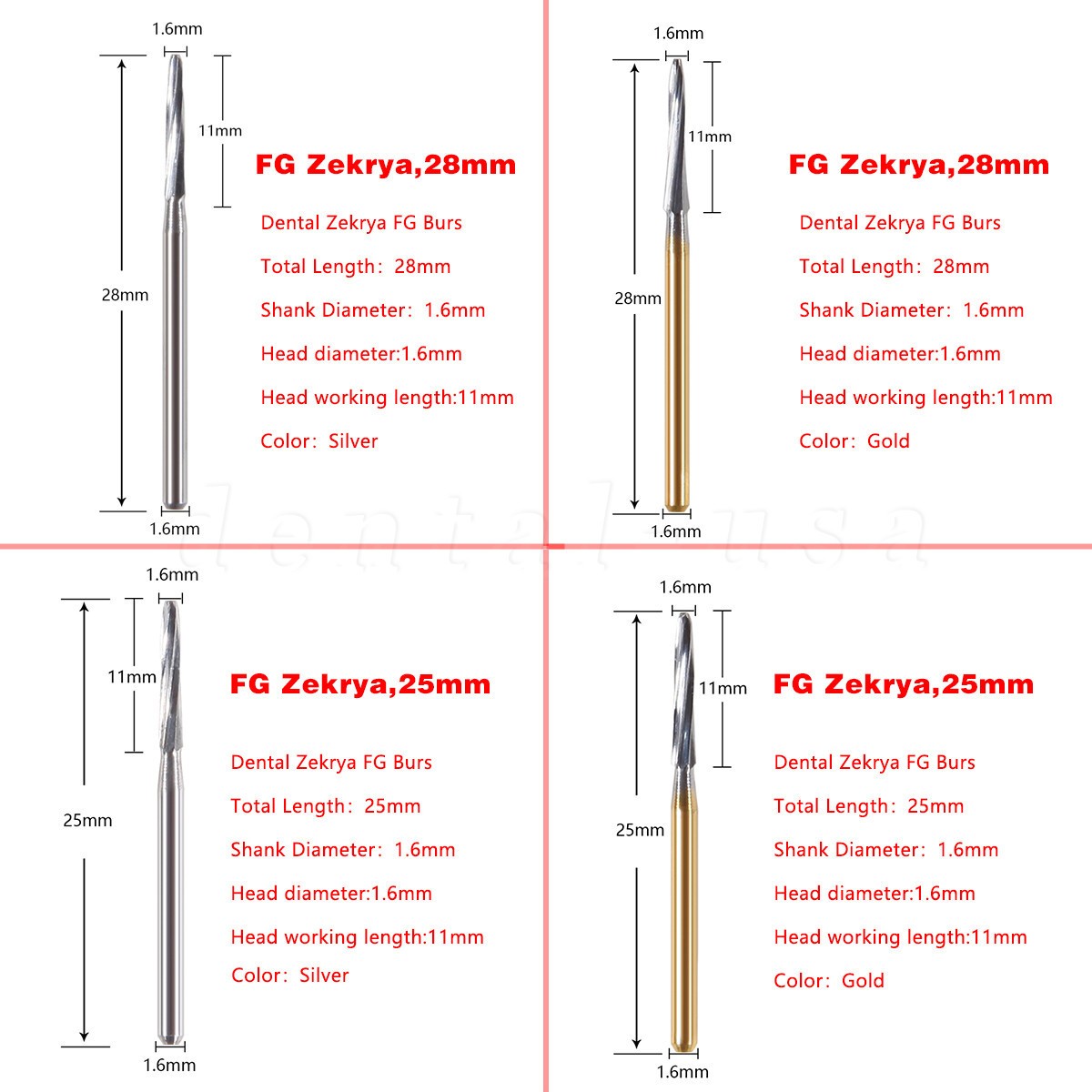 Dental Surgical Carbide Handpiece Bur Friction Grip Oral FGOS Length 25mm Round