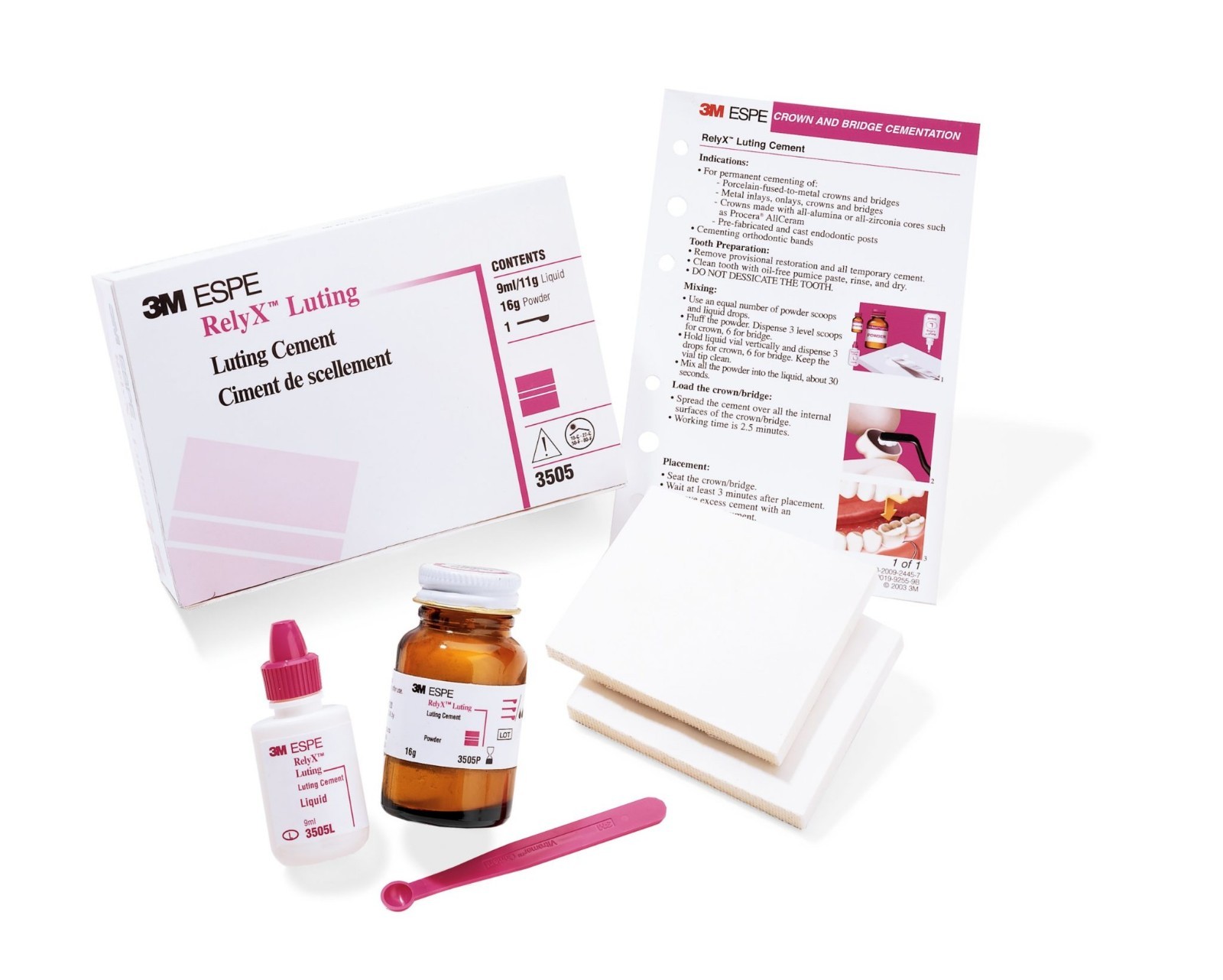 3M ESPPE DENTAL RELYXX LUTE CEMENT KIT (9ml Liquid + 11gm Powder) Free Ship