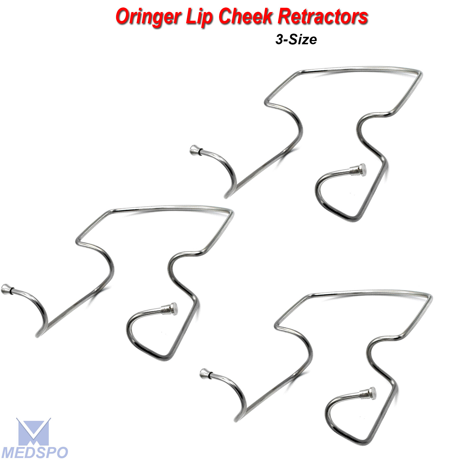 Oringer Lip Cheek Retractors Self Dental Retaining Metal Wire Instruments CE