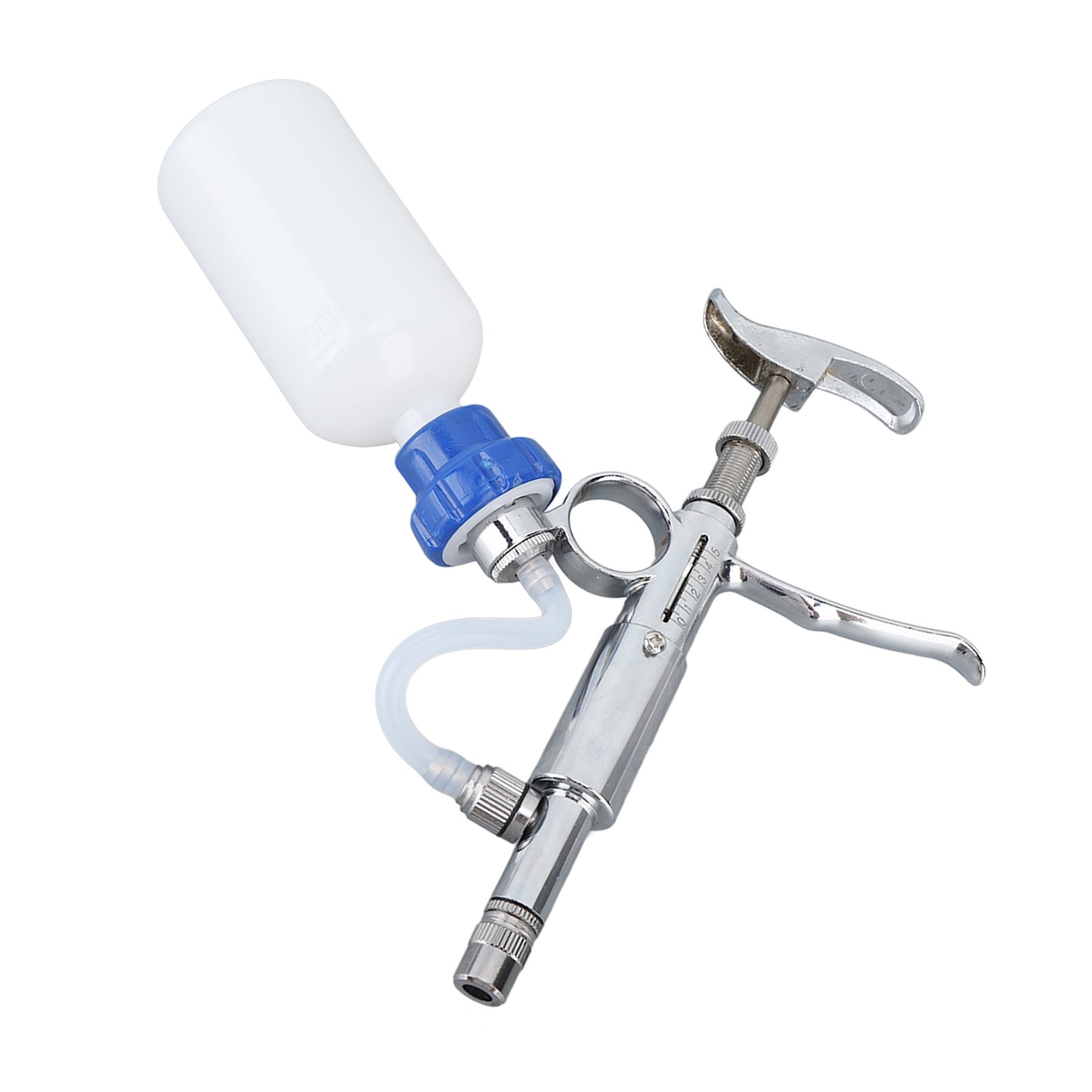 Adjustable Continuous Injection Syringe Stainless Steel Plastic Animal US