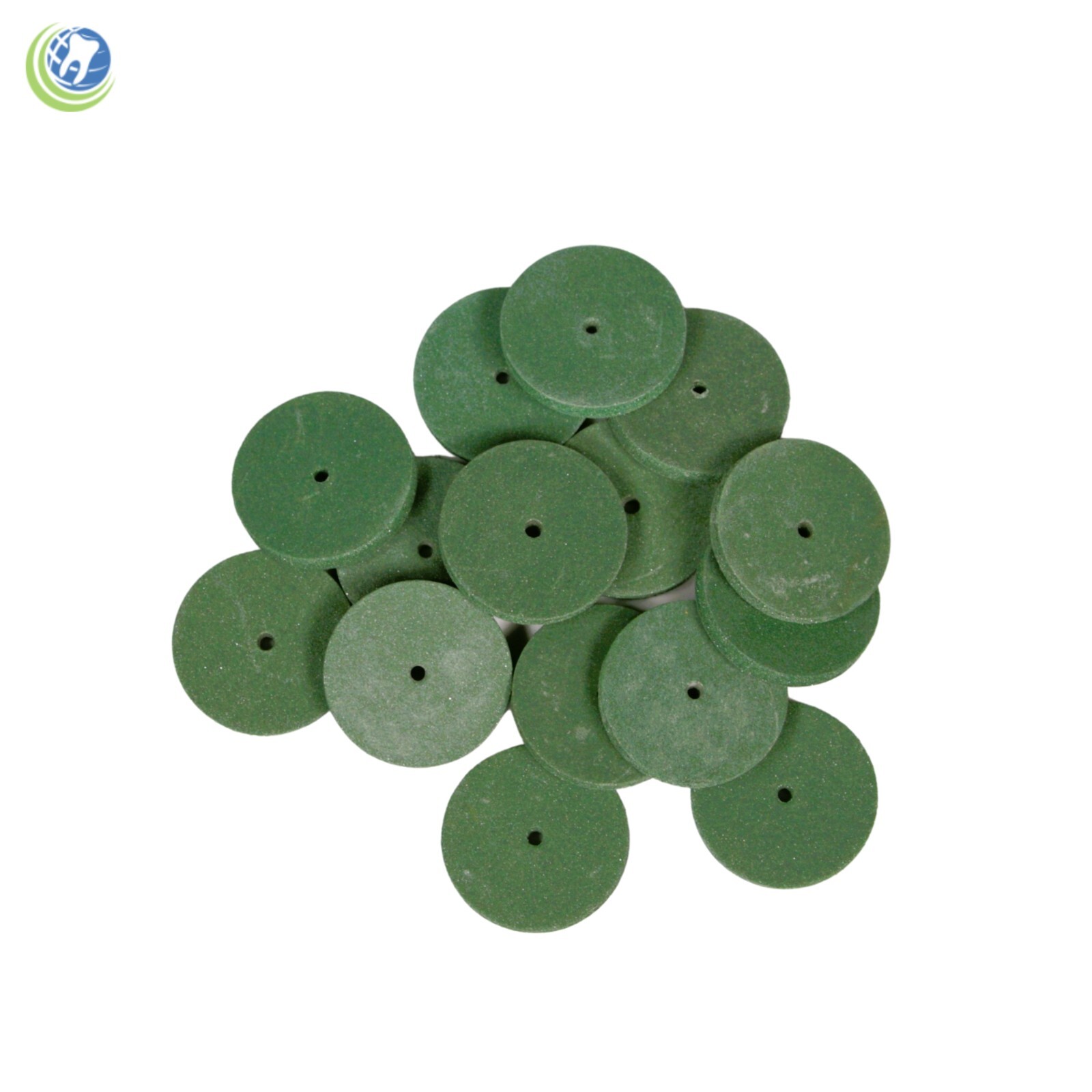 SUPERIOR GREEN RUBBER SILICONE WHEELS 7/8” X 1/8” 100/BOX POLISHING KEYSTONE