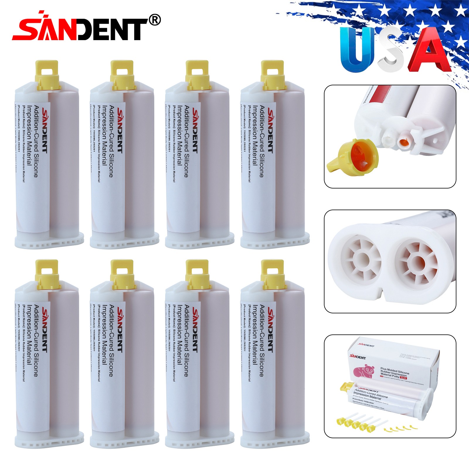 VPS Impression Material Light Body Light 50m w/ 5 Tips /set