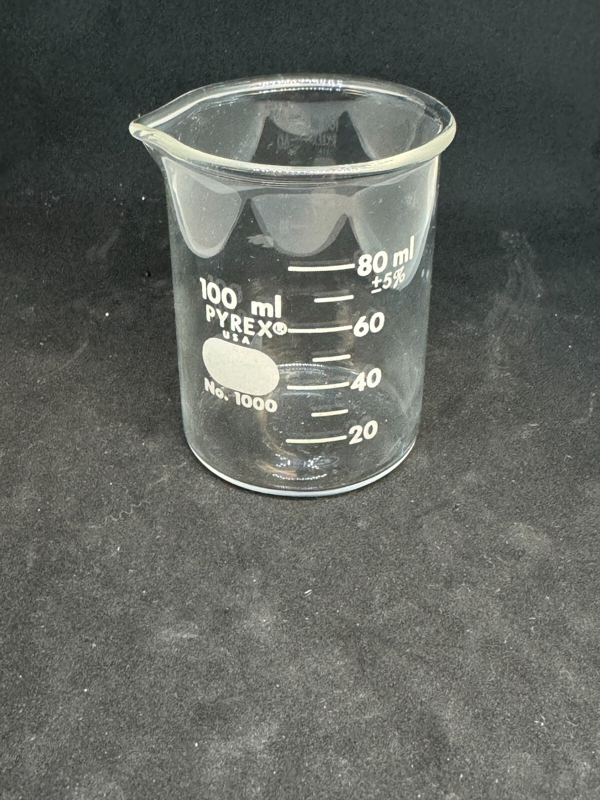 set CORNING PYREX Glass crystalizing dish 80 x 40 & Beaker 100 ML 3140 -J119