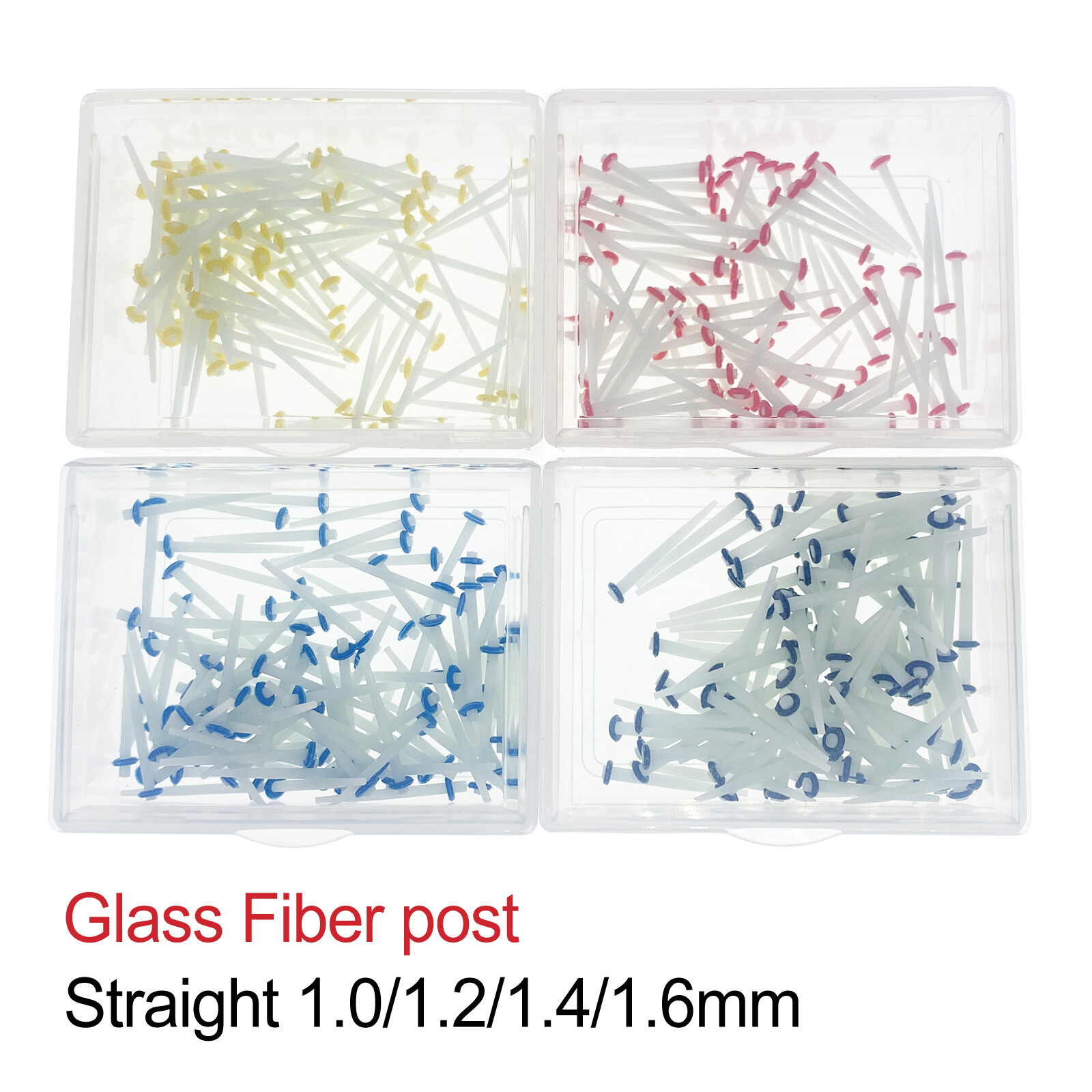 Dental Endo Quartz Fiber Post Straight Screw Thread Posts 1.0 1.2 1.4 1.6 1.8mm