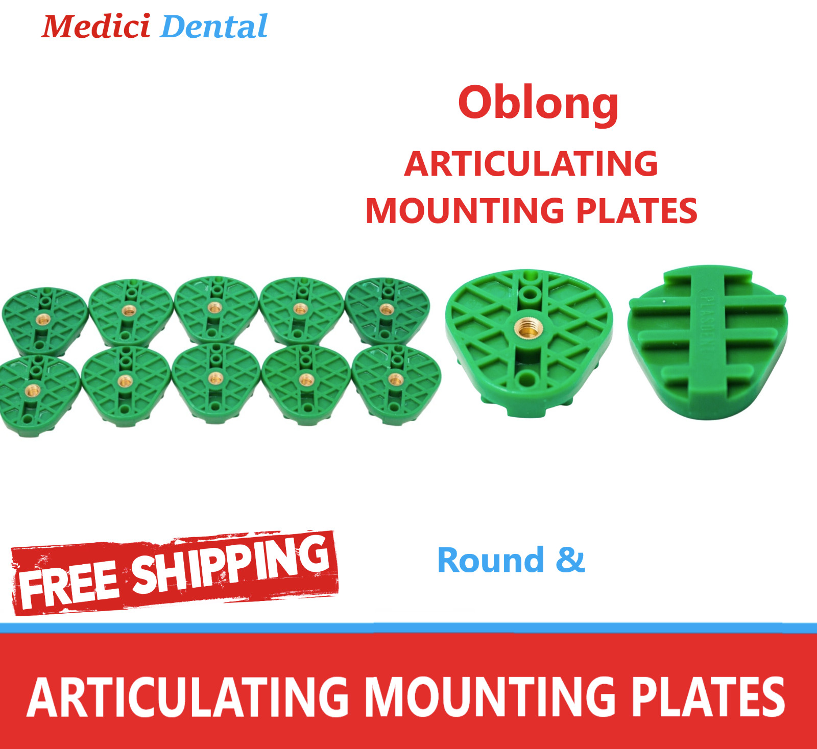 Dental Plastic Disposable Round & Oblong Articulating Mounting System Plates