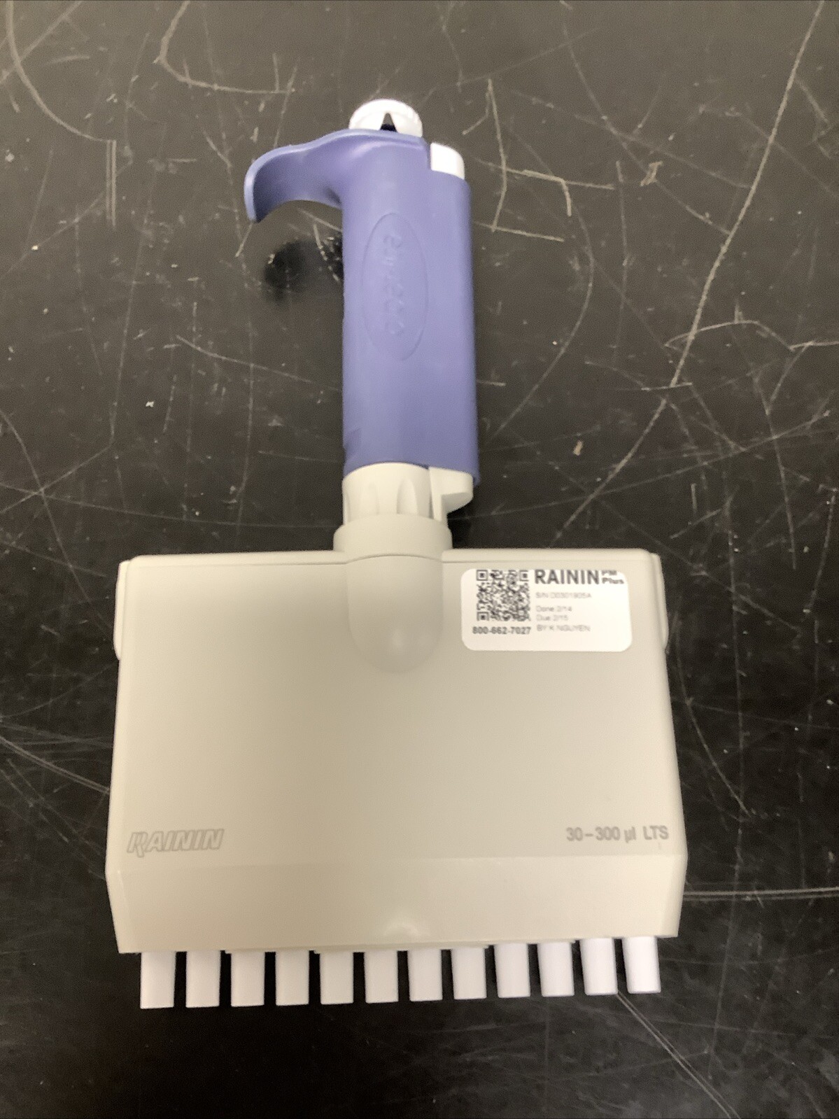 Rainin Pipet-lite L12 300 30-300 uL LTS 12-Ch Multichannel Pipette L300