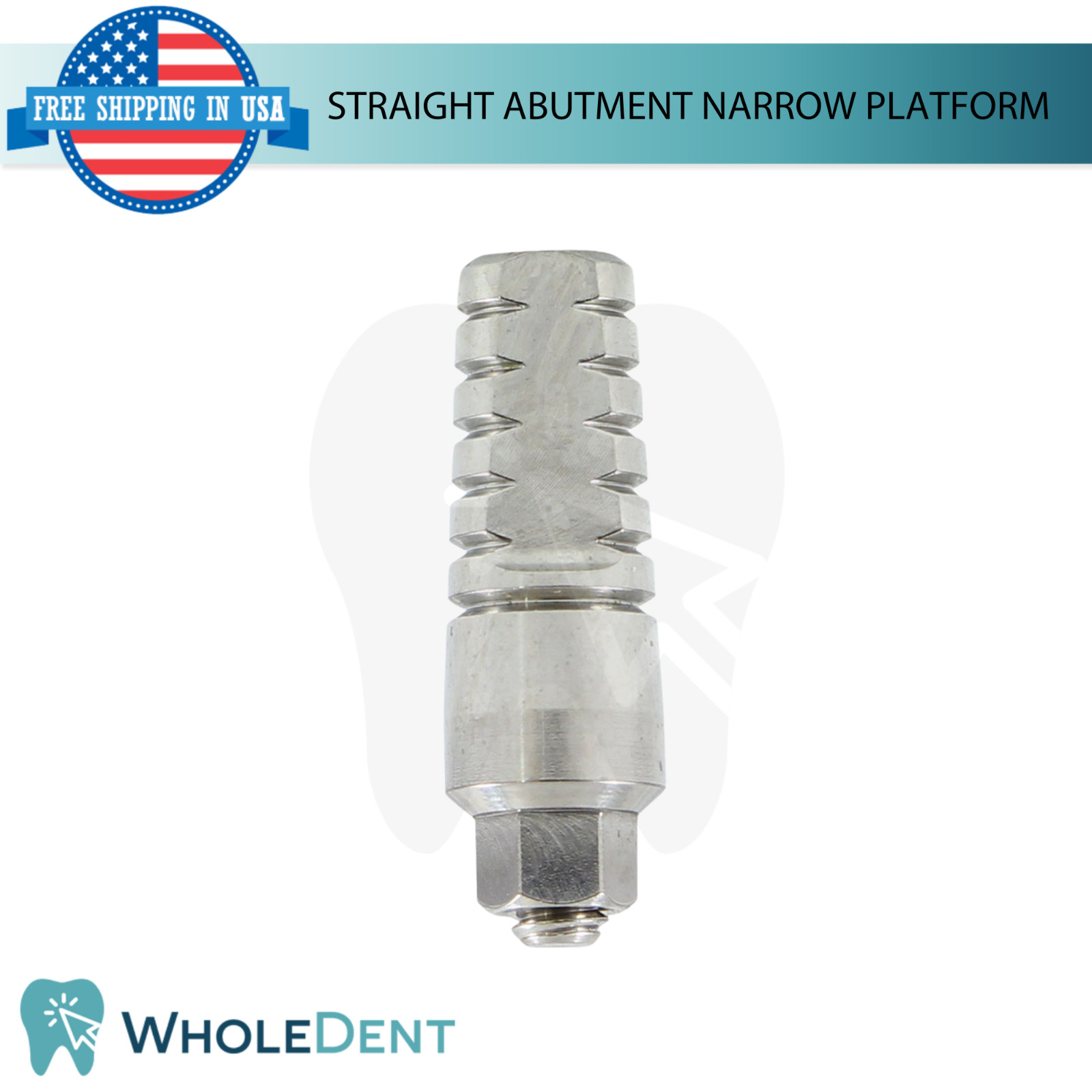 Straight Prosthetic Narrow Platform Ø3.8mm Int Hex System 2.42mm Restoration