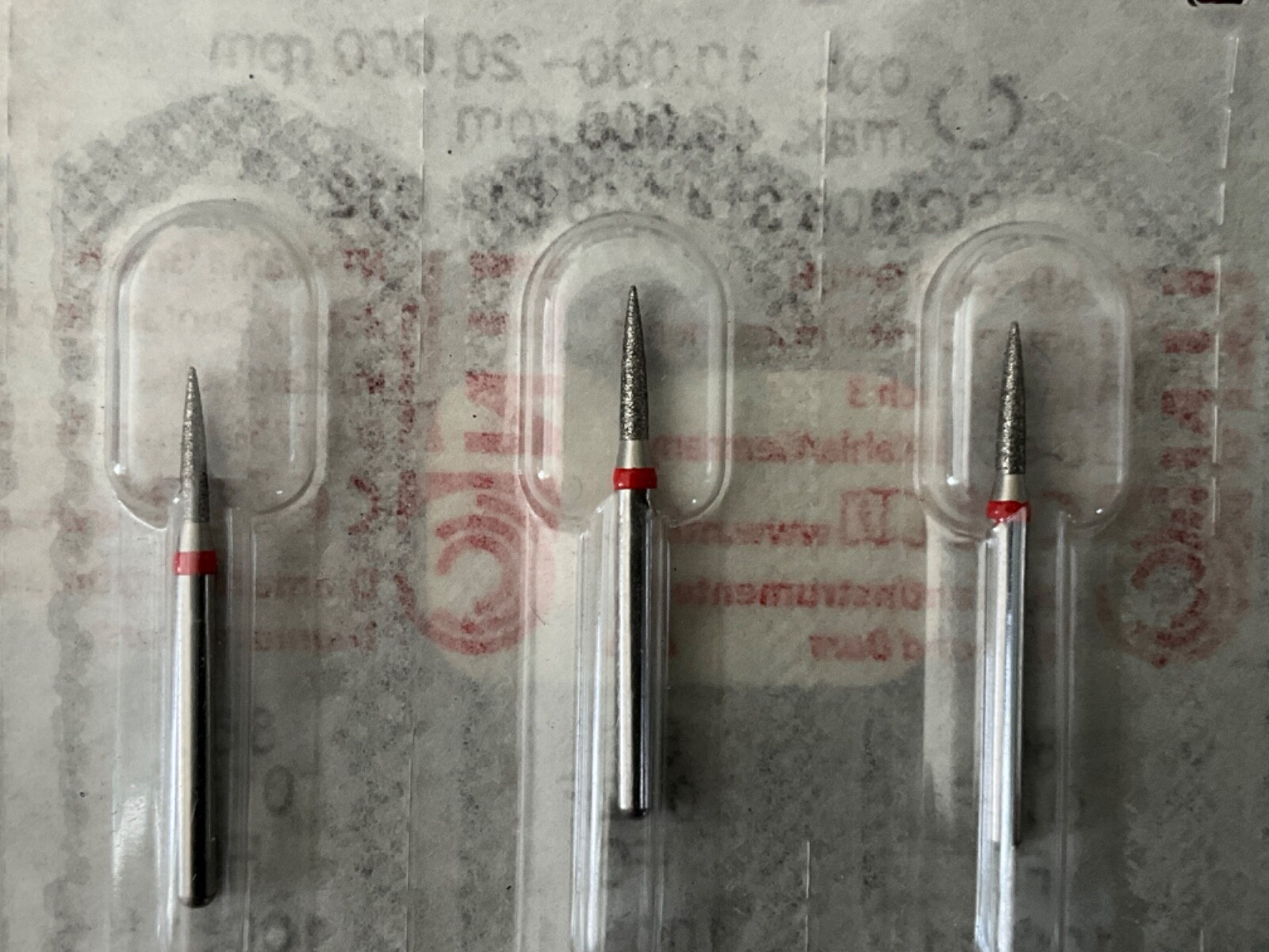 NTI KERR AXIS Dental Diamond Burs 861-012F 5/pk Flame Fine Grit FG