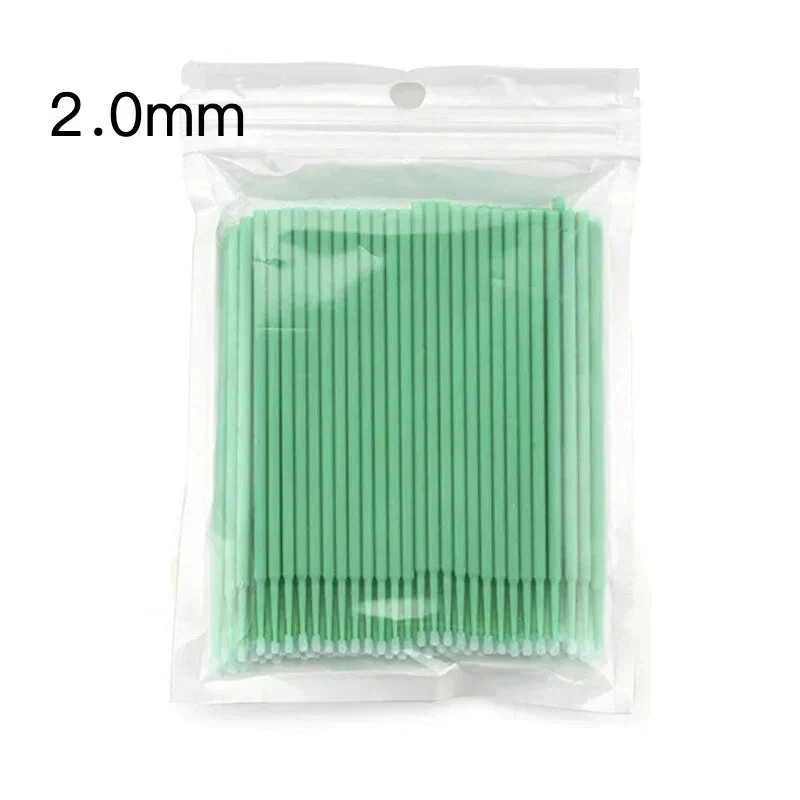 100Pcs Dental Micro Brush Disposable Material Tooth Applicator Medium Fine Green