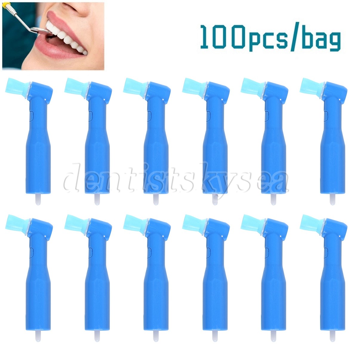 Disposable Prophy Angles Regular Latex Free Contra Angle 105° Firm 100pcs Dental