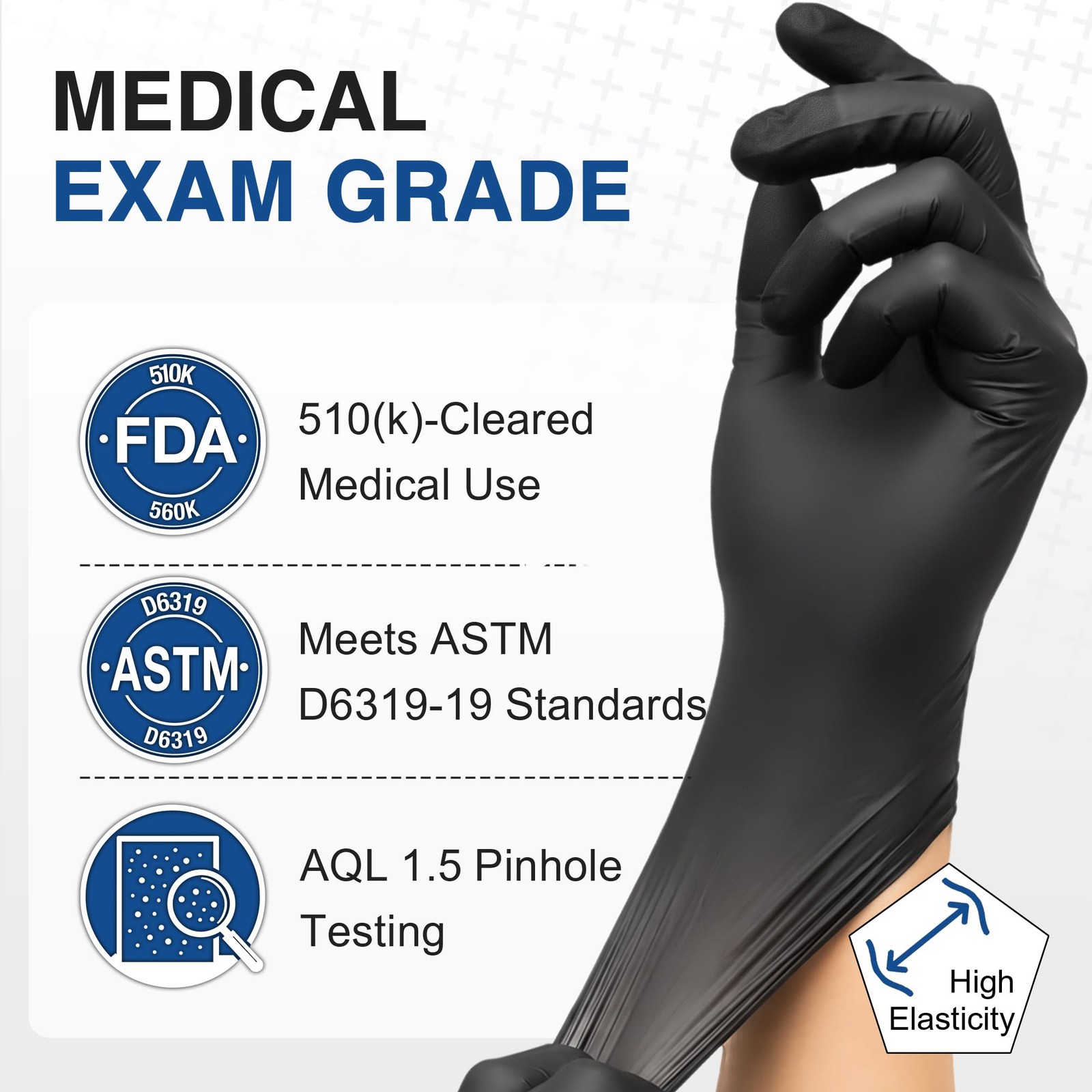 Schneider Black Nitrile Exam Gloves, Box of X-Large, 04 Black(x-large 100)