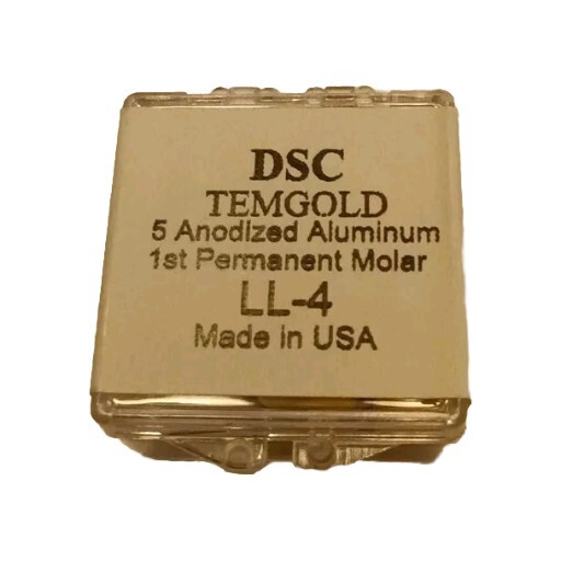 DSC Dental 1st Permanent Molar TEMGOLD 5/Pk ANODIZED ALUMINUM USA LL-4