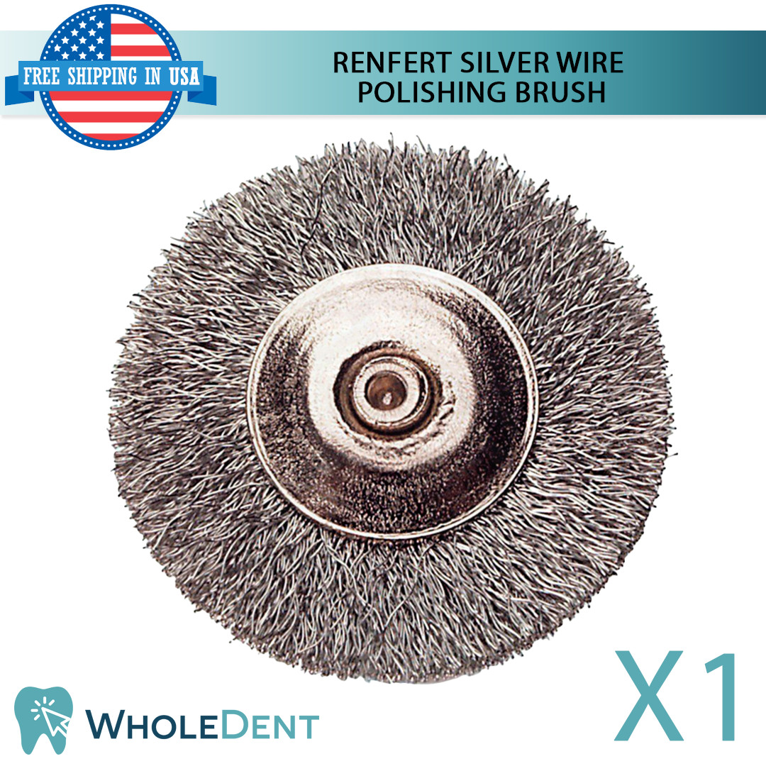12X Renfert Silver Wire Polishing Brushes Nettle Cloth Ø19mm Wheel Dental Tool
