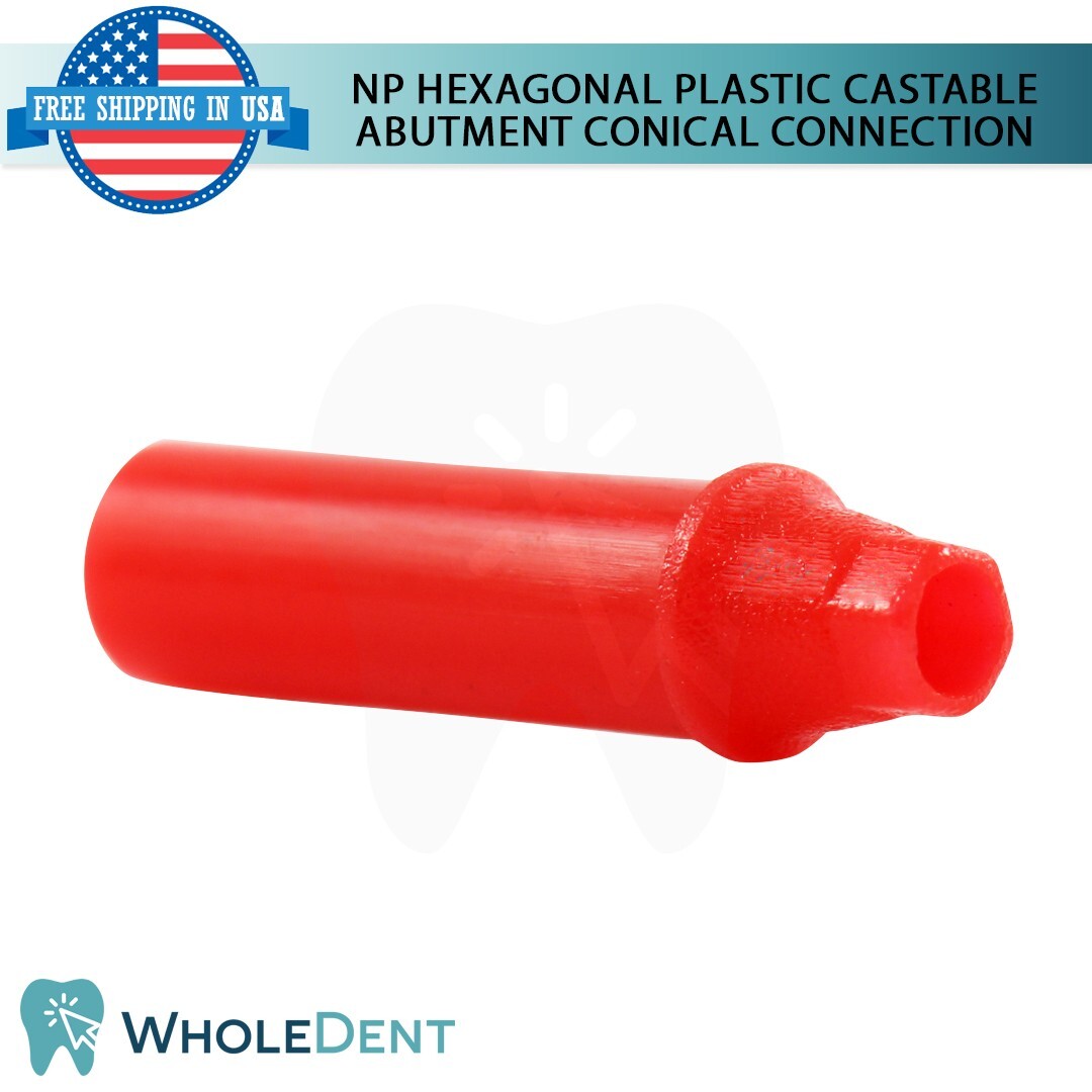 10x NP Conical Connection UCLA Castable Hexagonal Abutment Dental Prosthetic