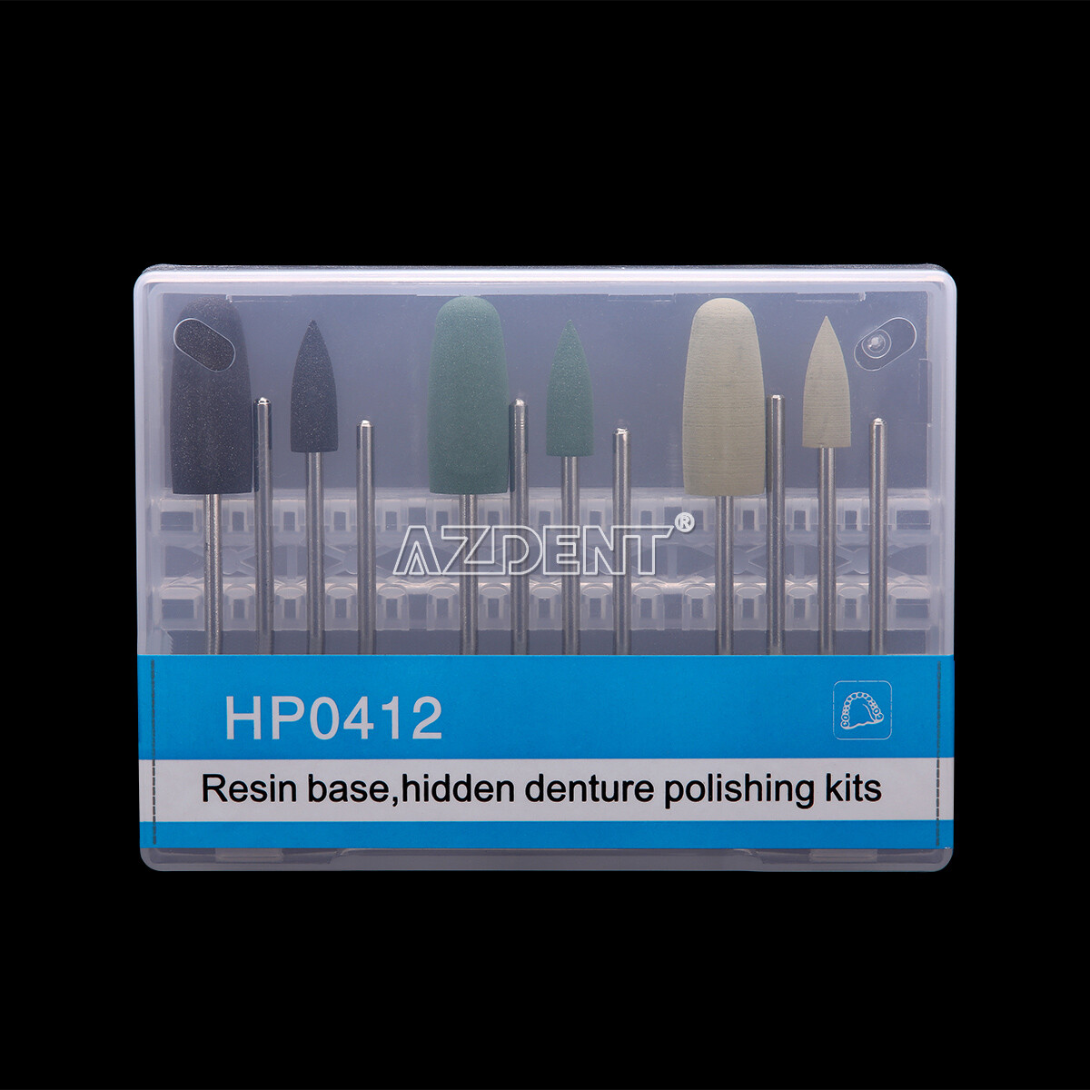 Dental Polishing Kit Rubber Polisher Burs Stone Wheel for Low Speed Handpiece