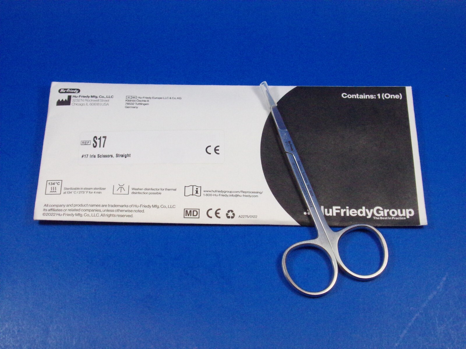 Dental #17 Straight Iris Scissor S17 HU FRIEDY