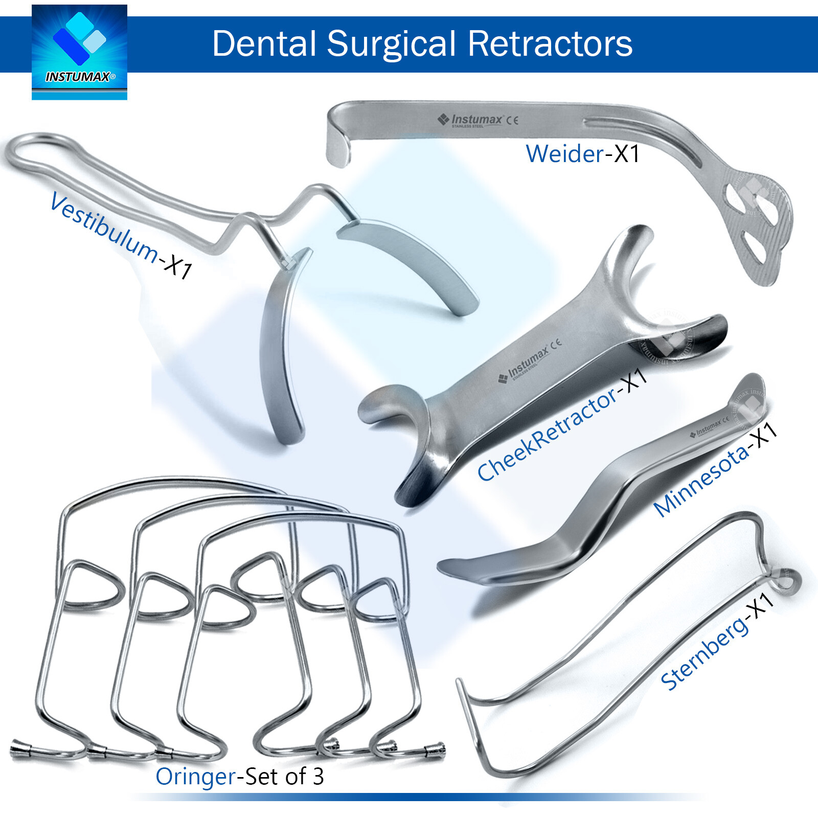 Range Of Dental Surgical Retractor Lip & Cheek Orthodontic Mouth Opener Tongue