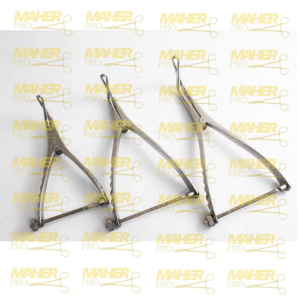 3 Pcs Set of Stifle Distractor with Spinlock 15cm,19cm,21cm orthopedic