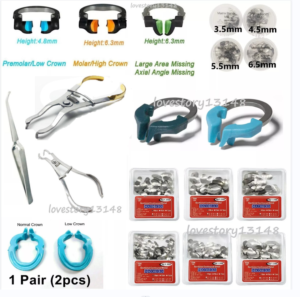 Dental Matrix Bands Matrice Ring Sectional Clamp Fit Garrison Palodent V3 System