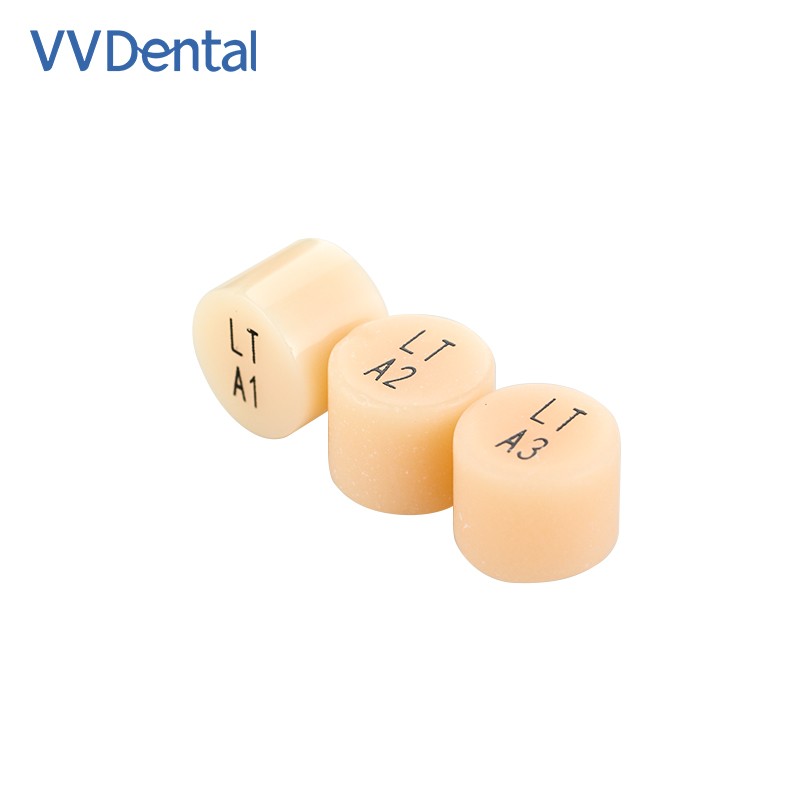 10PCS Lithium Disilicate Pressing Ingots Dental Material Glass Ceramic Tablets