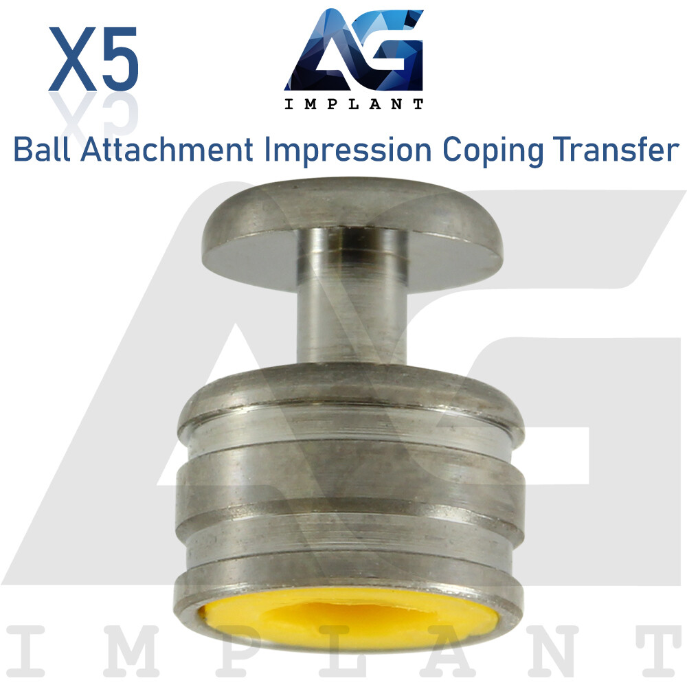 5 Ball Attachment Impression Coping Transfer Stainless Steel Lab
