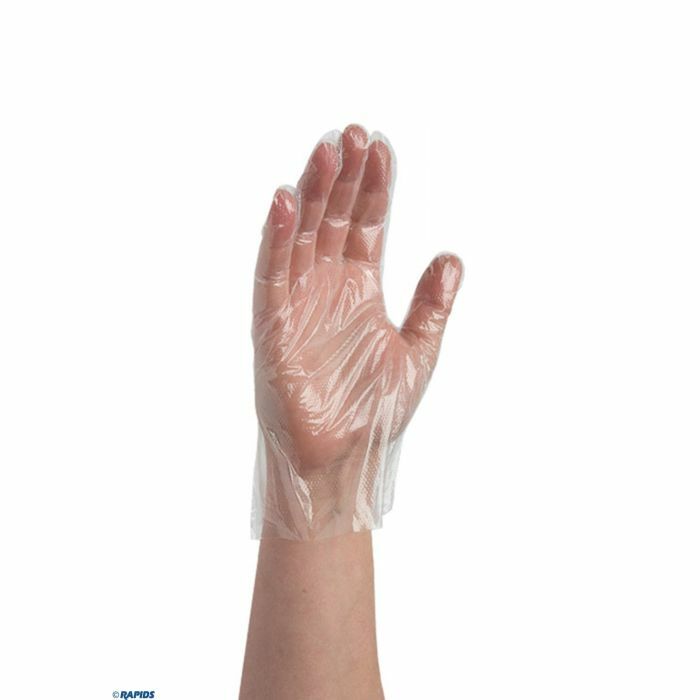 CLEAR TRANSPARENT POLY GLOVES POWDER FREE NON LATEX, NON-STERILE *50 COUNT*