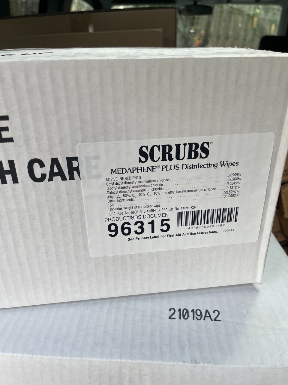 Lot Of 6 Scrubs Medaphene Plus Wipes 6″ x 9″ 2lb 5oz
