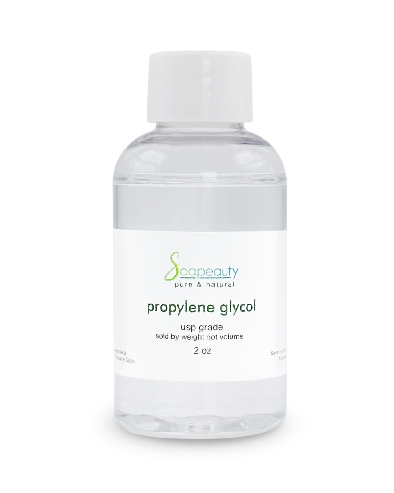 Propylene Glycol USP 99.9% Pure Non-GMO for Skincare, Soap & DIY, 2 oz