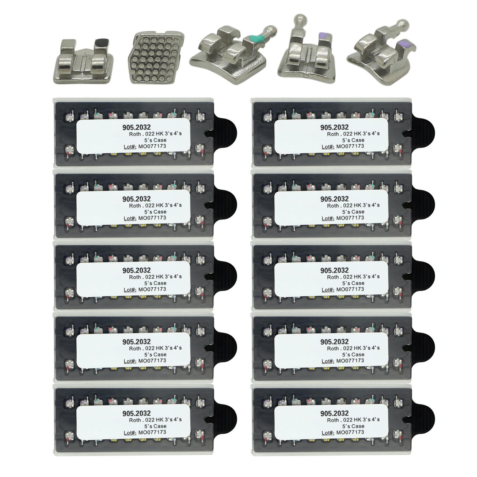 Dental Orthodontic Mini Brackets Metal Braces MIM ROTH MBT 018 022 345 Hooks OC