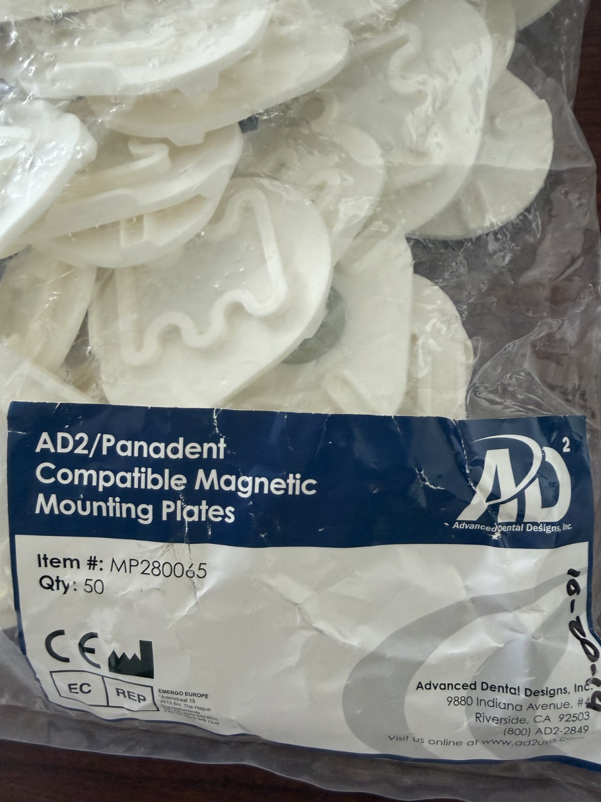 NEW AD2/Panadent Compatible Magnetic Mounting Plates (MP280065) BAGS