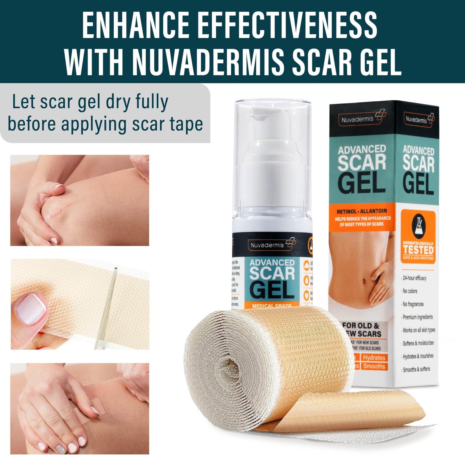 Nuvadermis Silicone Scar Sheets For Surgical Scars – 120 X 1.5 Roll – Medical