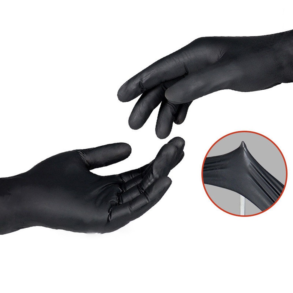 100pcs Disposable Nitrile Latex Free Powder Free Oil Proof Wear Resistant