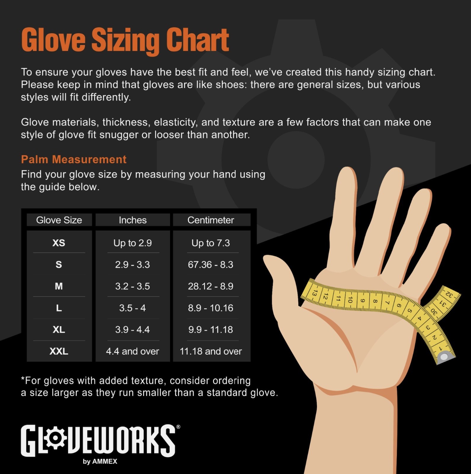 GLOVEWORKS 8mil Orange Nitrile Gloves, (Size: XL) / GWON48100