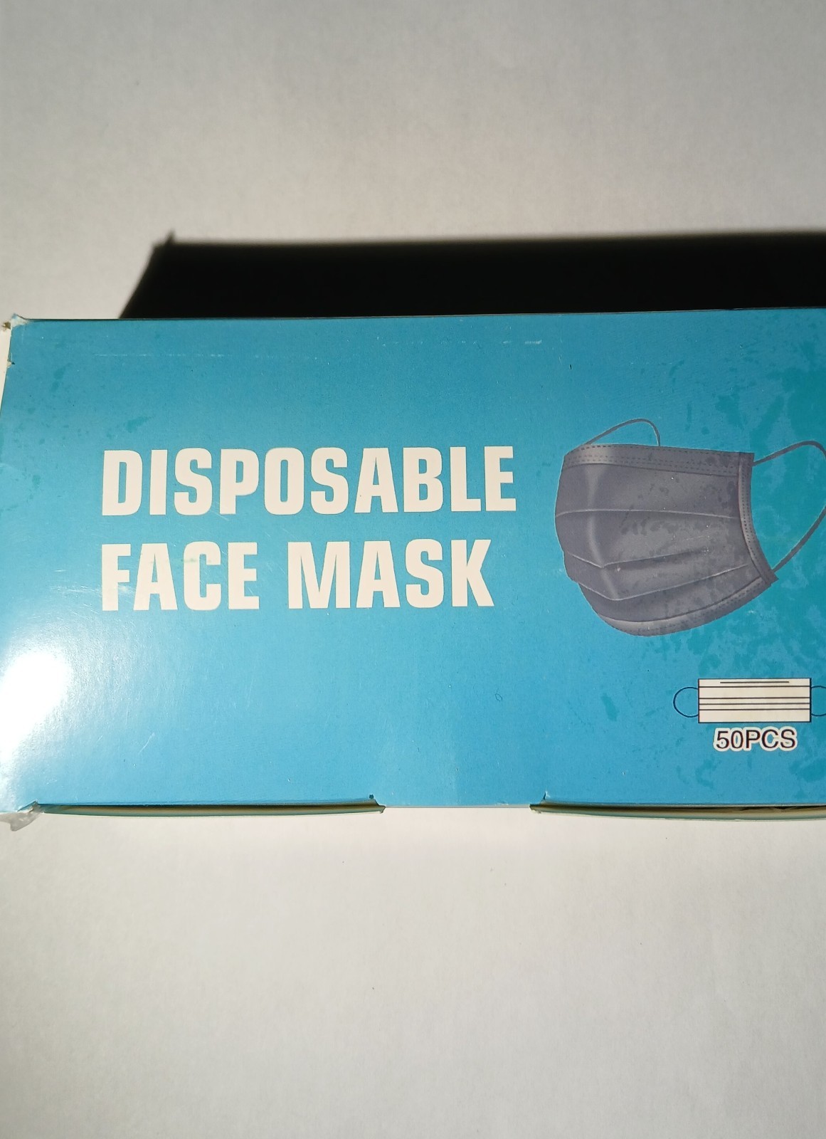 50 Pack Black/Blue/White Disposable Face Mask Ear-loop Mouth Cover USA Seller