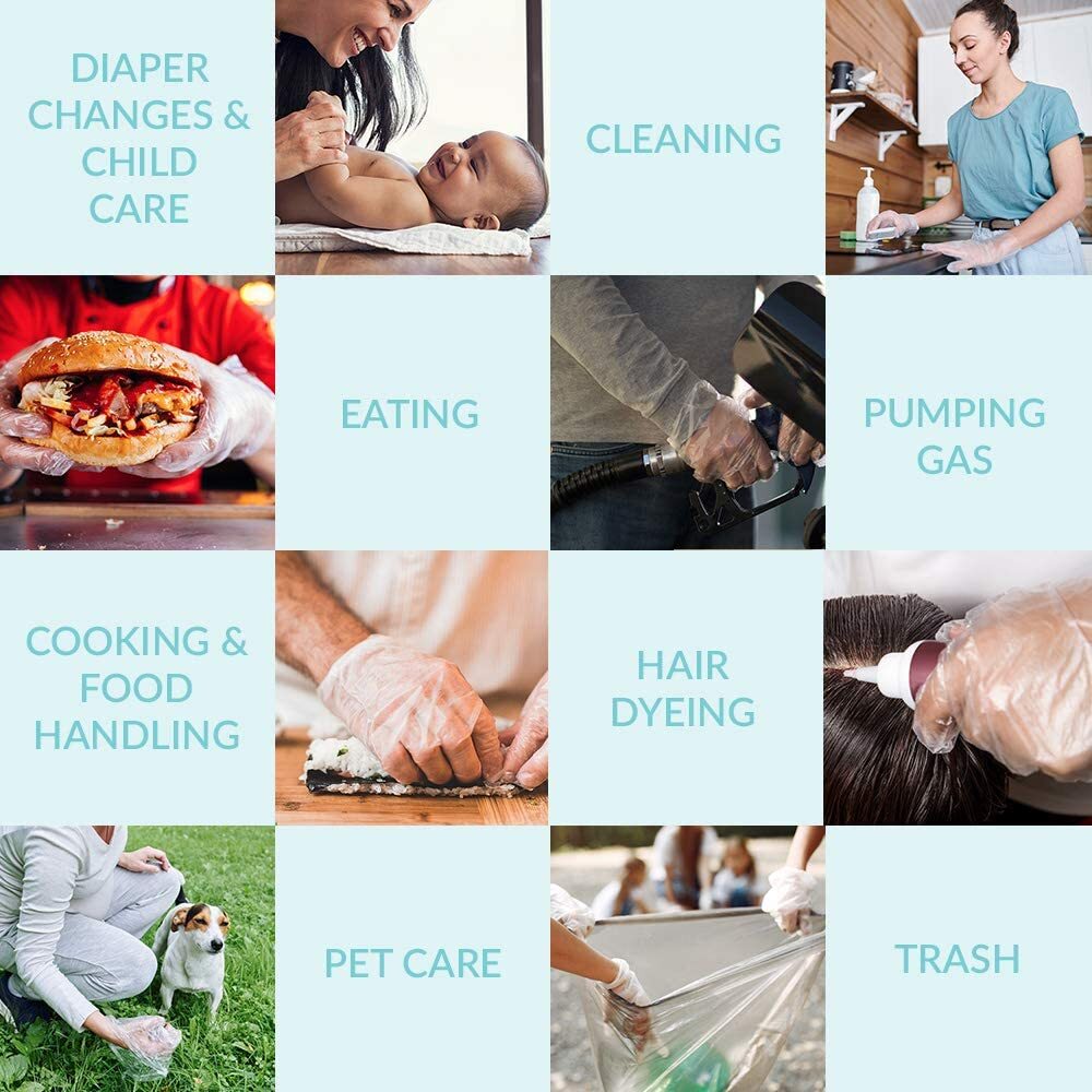 Plantbased Compostable Ecofriendly Gloves For Food Prep & Cleaning